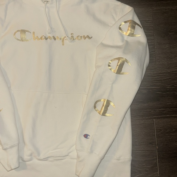 Champion White and Gold Hoodie - Picture 4 of 5
